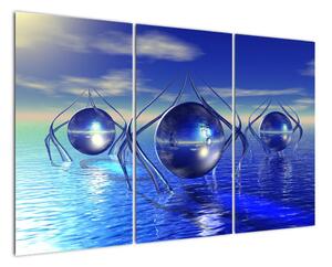 Modré gule nad vodou (Obraz 120x80cm)