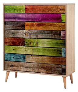 Hanah Home Komoda Kikos 95 cm hnedá/viacfarebná