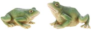 Záhradná figúrka z polystonu Frog, sada 2ks, 5 cm, zelená