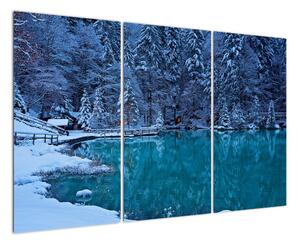 Obraz zimného jazera (Obraz 120x80cm)