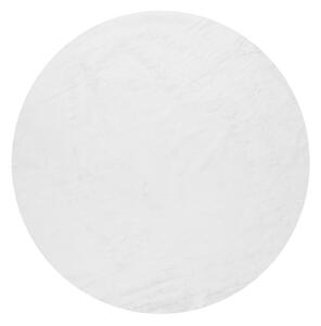Biely umývateľný okrúhly koberec ø 100 cm Pelush White – Mila Home