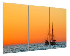 Plachetnica na mori - moderný obraz (Obraz 120x80cm)