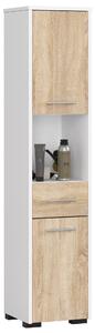 Ak furniture Kúpeľňová skrinka Fin II 30 cm biela/sonoma