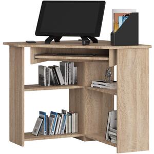 Ak furniture Rohový písací stôl Ted dub sonoma