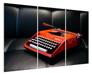 Obraz červeného písacieho stroja (Obraz 120x80cm)