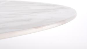 Okrúhly jedálenský stôl Hema1862, biely mramor