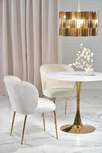 Halmar CASEMIRO stôl doska - biely mramor, noha - zlatá