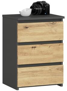 Ak furniture Komoda CL3 40 cm grafitově šedá/dub artisan