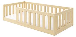 HRUŠKA Detská posteľ BELLA SIMA 160x80 Montessori z masívu – prírodná borovica