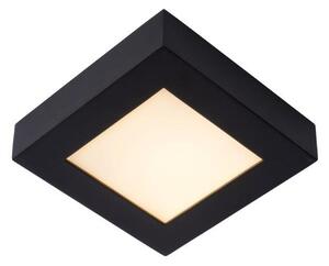 LUCIDE 28117/17/30 BRICE štvorcové stropné stmievateľné kúpeľňové LED svietidlo 15W IP44 čierna