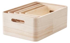 Sada 5 drevených úložných boxov SAVE-IT