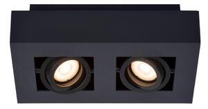 LUCIDE 09119/11/30 XIRAX stropné bodové stmievateľné svietidlo 2xGU10/5W LED čierna