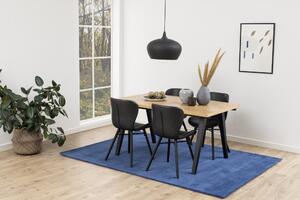 Stolička BALTEA čierna koženka / nohy čierne - moderná do obývacej izby / jedálne