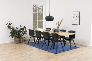 Stolička BALTEA čierna koženka / nohy čierne - moderná do obývacej izby / jedálne
