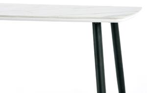 Lacný jedálenský stôl Hema1904, biely mramor