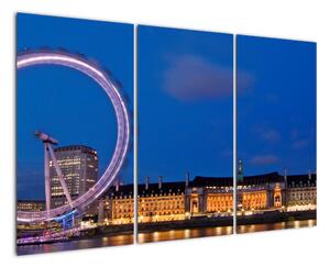 Londýnske oko v noci - obraz (Obraz 120x80cm)