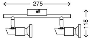 Briloner 2991-022 - LED Bodové svietidlo COOL 2xGU10/3W/230V