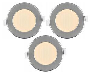 SADA 3x LED kúpeľňové zapustené svietidlo LED/6W/230V IP44 strieborné
