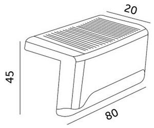 SADA 8x LED Solárne osvetlenie schodiska LED/0,06W/1,2V 3000K IP44 600 mAh