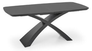 SILVESTRO Rozkládací stôl Pracovná doska - tmavý popol, noha - Čierny
