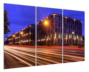Nočné ulice - obraz do bytu (Obraz 120x80cm)