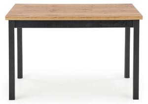 Stôl do kuchyne COBALT 120x77 cm - dub wotan / čierna