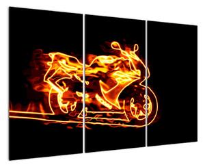 Horiace motorka - obraz (Obraz 120x80cm)