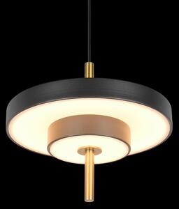 Trio T340210180 LED závesné stropné svietidlo KEATON | 10W integrovaný LED zdroj | 1x1200lm | 2300+3000+4000K | Trio - SwitchDimmer | čierna | zlatá