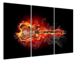 Horiace gitara - obraz (Obraz 120x80cm)