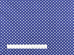 Biante Bavlnený štvorcový obrus Sandra SA-338 Biele bodky na modrom 40x40 cm