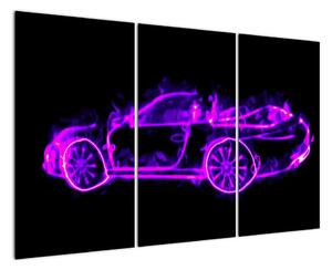 Obraz - horiace auto (Obraz 120x80cm)