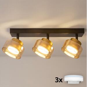 Brilagi - LED Bodové svietidlo AURA LUX 3xGX53/30W/230V čierna/zlatá