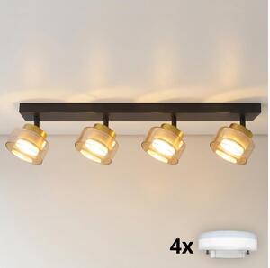 Brilagi - LED Bodové svietidlo AURA LUX 4xGX53/30W/230V čierna/zlatá