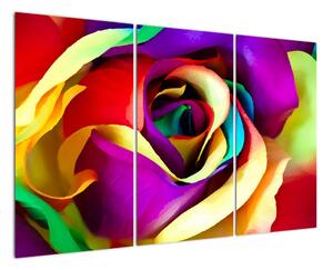 Abstraktný obraz ruže (Obraz 120x80cm)