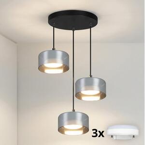 Brilagi - LED Luster na lanku AURA LUX 3xGX53/30W/230V čierna/dymová