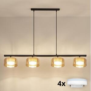 Brilagi - LED Luster na lanku AURA LUX 4xGX53/30W/230V čierna/zlatá