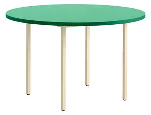 Jedálenský stôl Two-Colour Ø120, Ivory / Green Mint – HAY