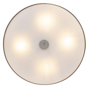 Rustikálne stropné svietidlo sivé 50 cm - Drum