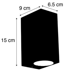 Inteligentné moderné nástenné svietidlo čierne IP44 vrátane 2 Wifi GU10 - Baleno