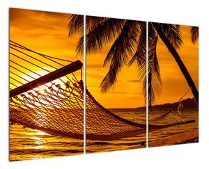 Západ slnka na pláži, obraz (Obraz 120x80cm)