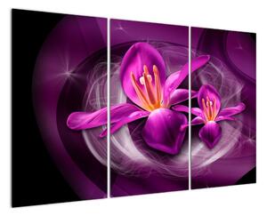 Abstraktný obraz kvetín (Obraz 120x80cm)