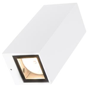 Moderná nástenná lampa biela 2-žiarovková GU10 AR70 IP54 - Baleno