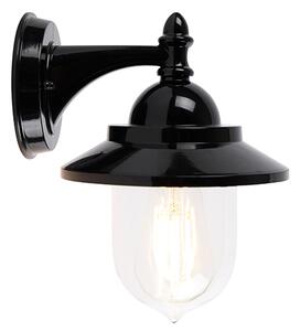Klasická vonkajšia nástenná lampa čierna IP44 - Oxford