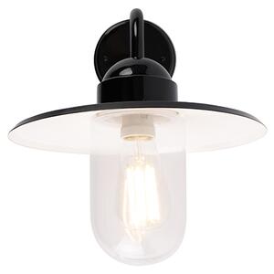 Moderná vonkajšia nástenná lampa čierna IP44 - Kansas