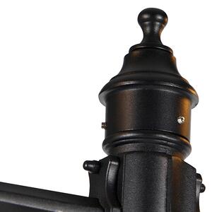 Čierna vonkajšia lampa 220 cm 2-svetlo IP44 - Havana