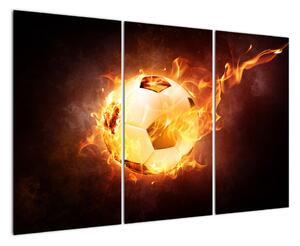 Obraz horiaceho futbalovej lopty (Obraz 120x80cm)