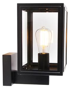 Rustikálna nástenná lampa čierna IP44 - Sutton Up