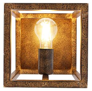 Priemyselná nástenná lampa hrdzavohnedá - Cage