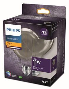 Philips 8718699759698 LED žiarovka classic E27 2W/15W 100lm G93 1800K smoky Globe