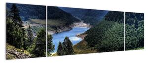 Obraz rieky medzi horami (Obraz 170x50cm)